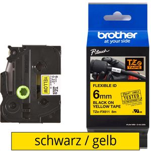 Schriftband Brother TZe-FX611, 6mm