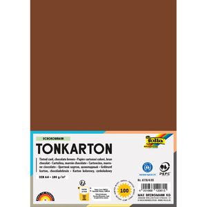 Folia Tonpapier 6118/4/85, A4, schokobraun, 180g/m², 100 Blatt