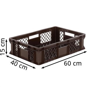 Produktbild für Eurobox Alpha-Paletten braun, 29 Liter, lebensmittelecht