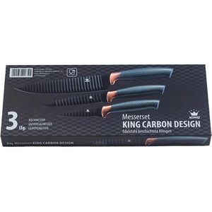 Produktbild für Messerset KING Carbon Design, 3-teilig