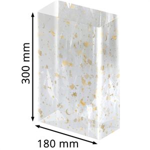 Produktbild für Geschenktüte Folia 493 Sterne &amp; Engel, transparent