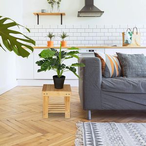 Produktbild für Fußbank Relaxdays 10033874, Bambus