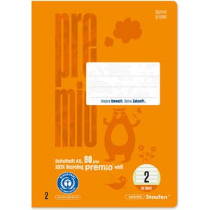 Produktbild für Schulheft Staufen Premio, 040781002, Recycling, A5