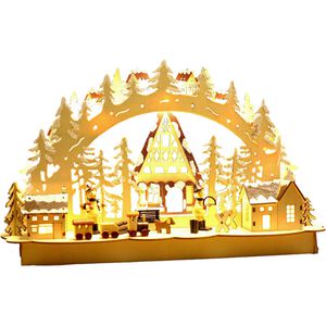 Produktbild für Schwibbogen BRUBAKER 3D Winterlandschaft mit Holzarbeitern