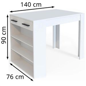 Produktbild für Esstisch Vicco Repose, 33736, weiß