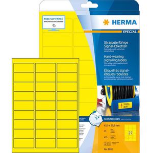 Folienetiketten Herma 8031 Signal, gelb matt