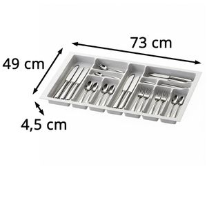 Produktbild für Besteckkasten Sossai Divio, weiß, aus Kunststoff
