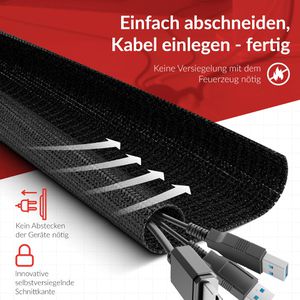 Produktbild für Kabelschlauch Label-the-cable PRO 5111, schwarz
