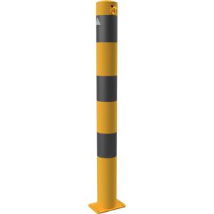 Absperrpfosten Schake 489PBG+1, 1 Öse, schwarz/gelb, Metall