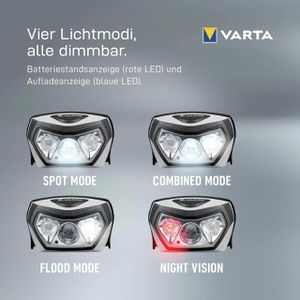 Produktbild für Stirnlampe Varta H30R Wireless Pro wiederaufladbar