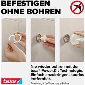 Produktbild für Handtuchhalter Tesa Moon White 40572, weiß