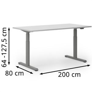 Produktbild für Schreibtisch Actiforce Pro 1050 lite, lichtgrau / anthrazit