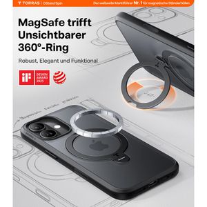 Produktbild für Handyhülle Torras Ostand Spin Series, MagSafe, schwarz