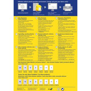 Produktbild für Folienetiketten Zweckform B3483-50 ultra-resistent
