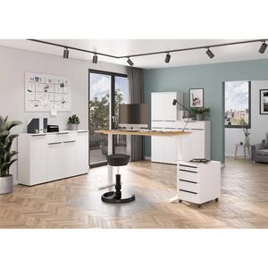 Produktbild für Schreibtisch Germania Mailand, 7908-552, eiche / weiß