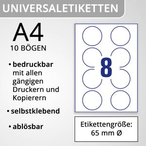 Produktbild für Universaletiketten Zweckform 5081, weiß