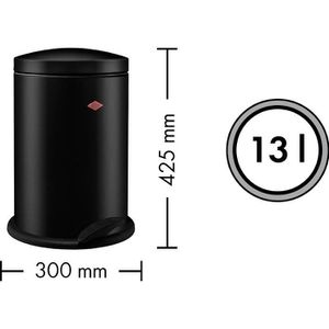 Produktbild für Mülleimer Wesco 116 Alpha, schwarz
