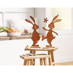 Produktbild für Osterdeko Frank-Flechtwaren 771035, Hasenspaß, braun