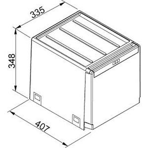 Produktbild für Einbaumülleimer Franke Sorter Cube 40 134.0039.330