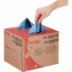 Produktbild für Einwegtücher Wypall X80, 8294, PowerClean, Hydroknit, blau