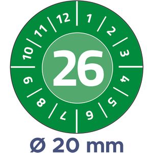 Prüfplaketten Zweckform 6945, mit Jahreszahl 2026