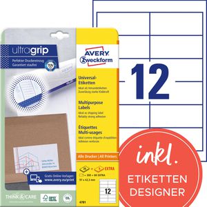 Produktbild für Universaletiketten Zweckform 4781, selbstklebend, weiß