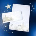 Zusatzbild Weihnachtsbriefpapier Sigel DP013 White Stars
