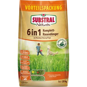 Produktbild für Dünger Substral Naturen 6-in-1 Rasendünger