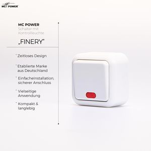 Produktbild für Lichtschalter McPower Finery, weiß