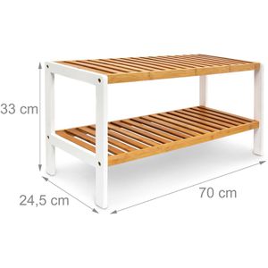 Produktbild für Schuhregal Relaxdays 10017706, aus Bambus