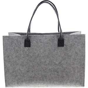 Produktbild für Einkaufstasche Frank-Flechtwaren Filztasche Hirsch, grau