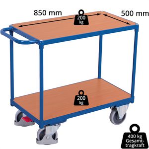 Produktbild für Tischwagen VARIOfit sw-500.504, aus Metall &amp; Holz