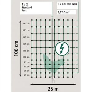 Produktbild für Weidezaunnetz Kerbl PoultryNet 292273, Geflügelnetz