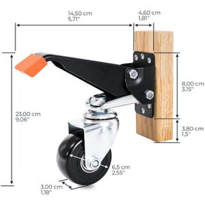 Produktbild für Schwerlastrolle HMF 7650, Lenkrolle, absenkbar