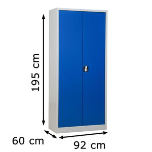 Produktbild für Werkzeugschrank G-Office FLC.196/NV, aus Metall, grau / blau