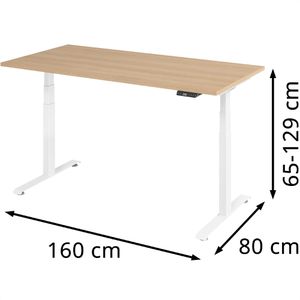Produktbild für Schreibtisch Böttcher-AG Base Lite, eiche / weiß