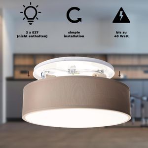 Produktbild für Deckenleuchte EinLicht 1453247, braun, E27-Fassung