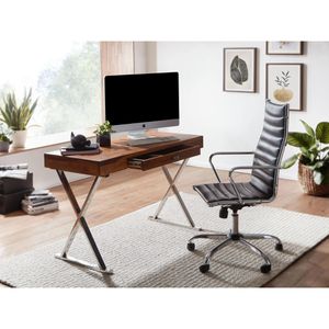 Produktbild für Schreibtisch Wohnling WL6.539, sheesham / silber