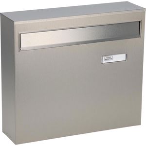 Produktbild für Briefkasten Burg-Wächter Borkum 3878 Ni, silber, aus Edelstahl