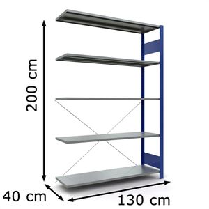 Produktbild für Anbauregal Schulte 12745-130-B, 5 Metallböden