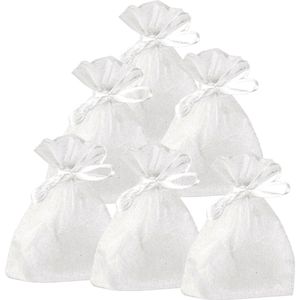 Produktbild für Geschenktüte Rayher 8700002, Organza-Säckchen weiß