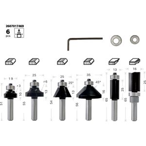 Produktbild für Fräser Bosch Rand- und Kantenfräser, 8mm