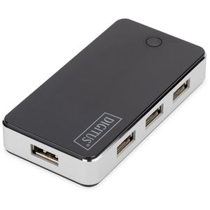 Produktbild für USB-Hub Digitus DA-70222, schwarz / weiß