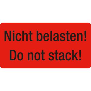 Hinweisetiketten Eichner Nicht belasten