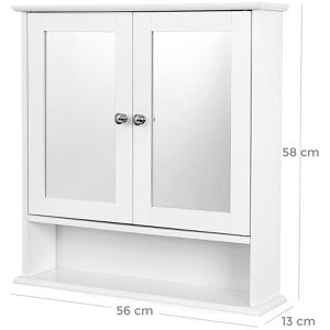 Produktbild für Spiegelschrank Vasagle LHC002, weiß