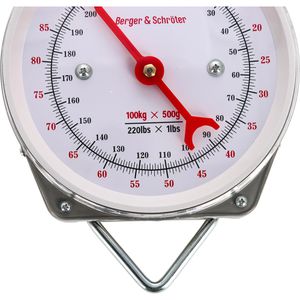 Produktbild für Hängewaage Berger&amp;Schröter Zeigerschnellwaage, Teilung 500 g