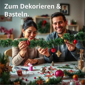 Produktbild für Weihnachtsgirlande TK-Gruppe 598247, grün, für innen und außen