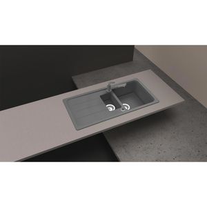 Produktbild für Spülbecken SCHOCK Formhaus D-150L, Doppelbecken, croma