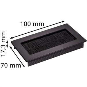 Produktbild für Kabeldurchlass SO-TECH TONDO, 100 mm, rechteckig