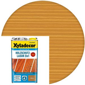 Xyladecor Holzlasur Holzschutz-Lasur 2in1, 2,5l, außen, walnuss, matt